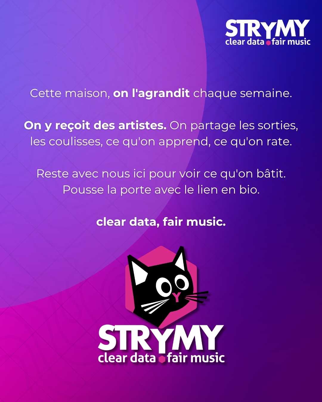 Pousse la porte avec le lien en bio. clear data, fair music
